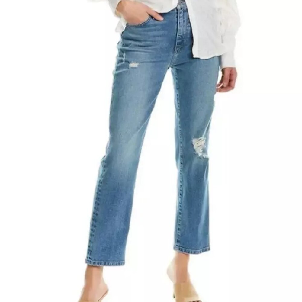 Joe's Jeans The Nahrin Distressed Tomboy Slim Cropped Pants Women's Size 30